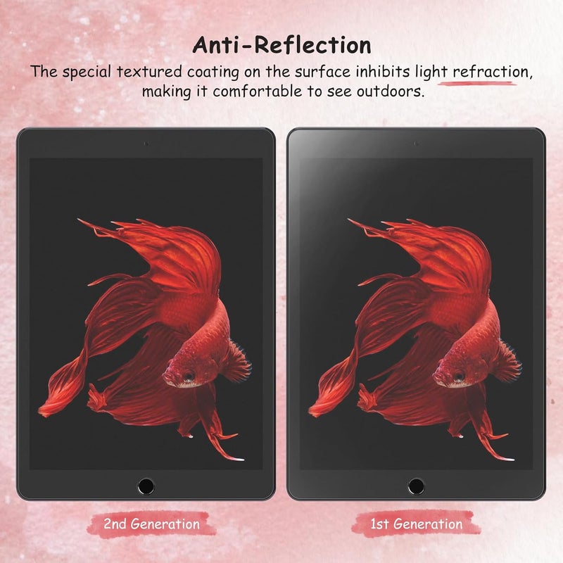bersem 2 Pack Paperfeel Screen Protector - Matte PET Film for Drawing, Anti-Glare - Compatible with iPad 6th/5th Generation 9.7 inch and iPad Pro 9.7 Inch/Air 2/Air - Image 5